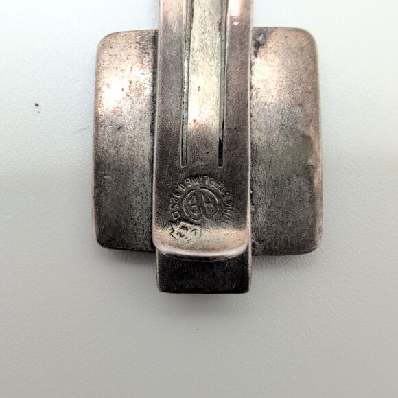 Hecho En Mexico Eagle 1 Sterling Silver 925 Aztec Mayan Sun Calendar Tie Clip - Picture 5 of 8